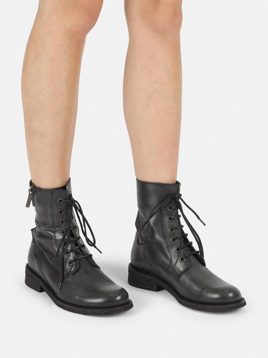 Immagine prodotto Felmini Stivali biker stringati GREDO D898 in pelle nera con finitura vintage. Questi stivali catturano l'es (36)
