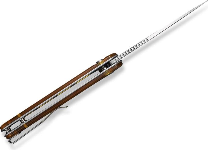Actual product image Civivi Conspirator Button Lock Ultem Amber (8.80 cm)