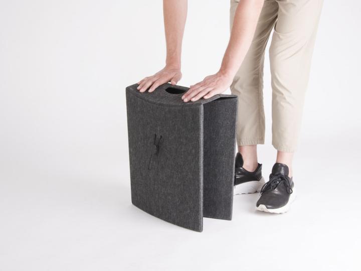 Produktbild Kretho Falthocker Takeoseat Dunkelgrau