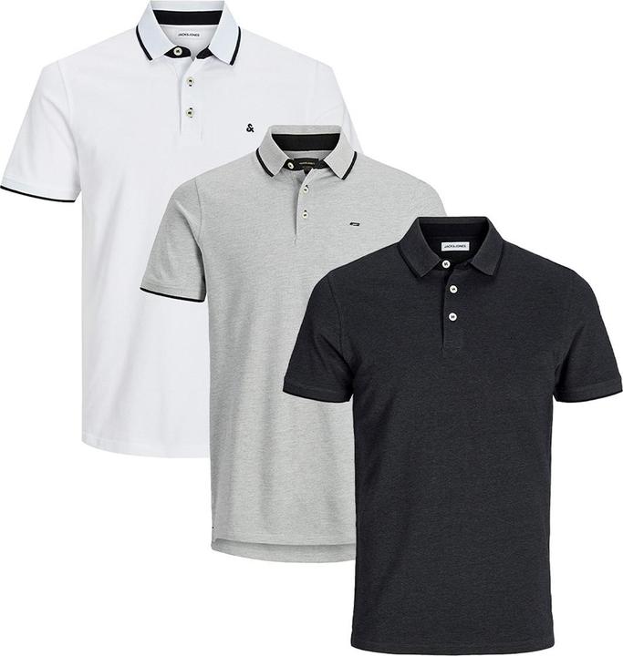 Jack & Jones 3er Pack Paulos - Slim Fit Poloshirt