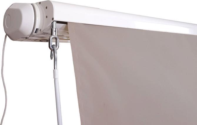 Image du produit Swisshandel24 Store banne électrique à cassette complète T124, 4x3m lambrequin rétractable - Polyester Sable (4 m)