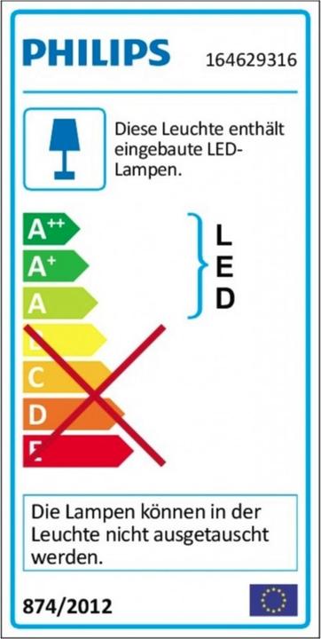 Etichetta energetica Philips Arbour (600 lm, IP44)