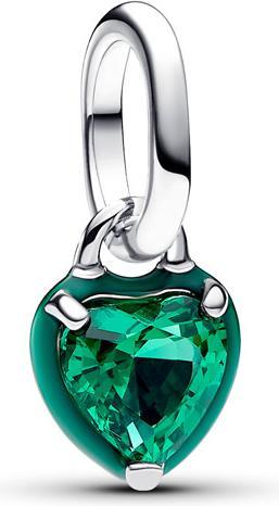 Pandora ME Grünes Chakra Herz Mini Charm Anhänger (Emaille)