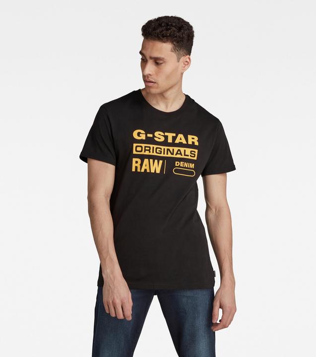 Actual product image G-Star Printed Graphic Eight T-Shirt Regular Fit Black (M)