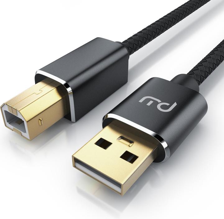 Image du produit Primewire Câble USB 2.0, câble d'imprimante type A vers connecteur type B, câble de scanner avec gaine en (1 m, USB 2.0)
