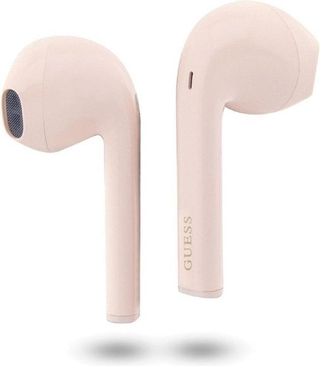 Image du produit Guess słuchawki Bluetooth GUTWST26PSP TWS + stacja dokująca różowy/pink Classic EST Logo (pas de réduction du bruit, 6 h, Sans fil)