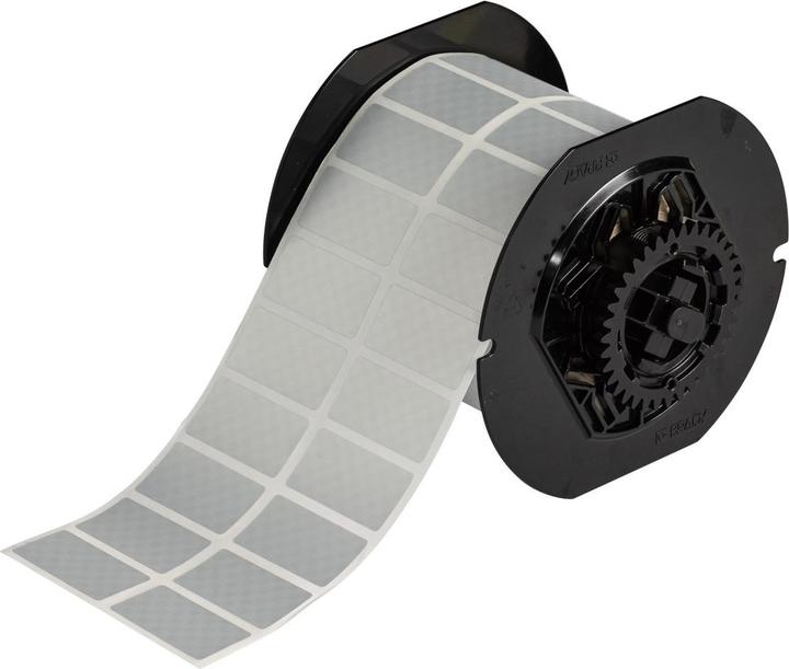 Actual product image Brady B33 Series tamper-proof labels made of metallised polyester