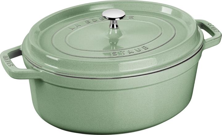 Productafbeelding Staub Ovale gietijzeren pan 4 2 ltr mint (Braadpan + kasserol, Gietijzer)