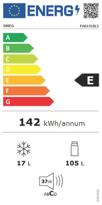 Energy Label Smeg Retro Style FAB10LBL5 (121 l)