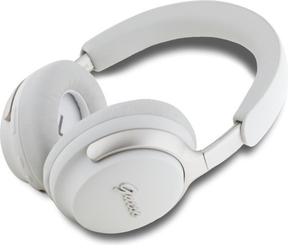 Productafbeelding Guess słuchawki nauszne Bluetooth ANC GUBHC22PSFCSME beżowy/beige Logo met metalen letters (ANC, 32 h, Draadloze)