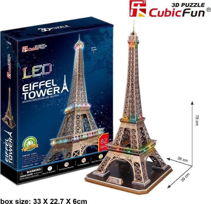 Produktbild Cubicfun PUZZLE 3D Eiffelturm (Das Licht) (84 Teile)