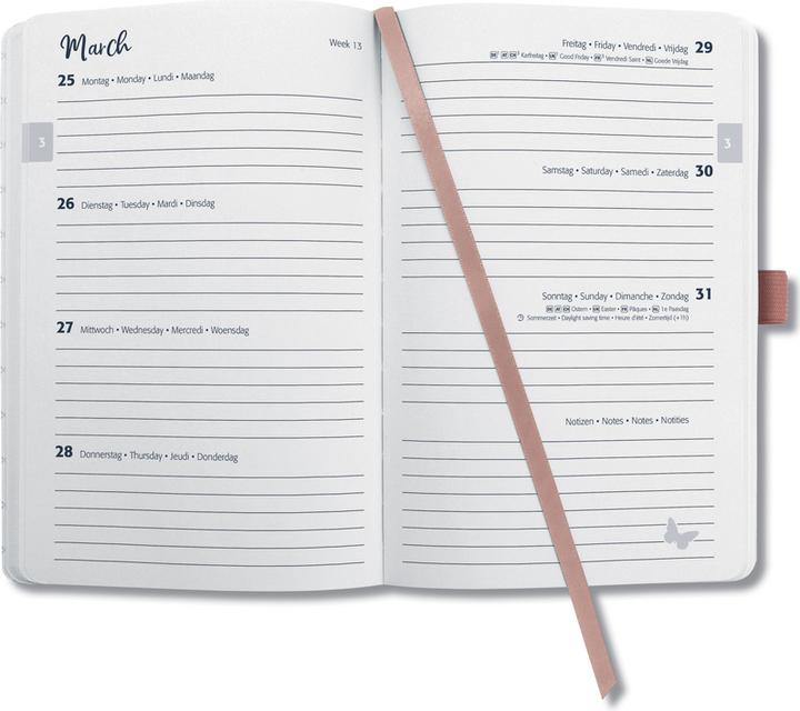 Actual product image Jolie Agenda Rosy Meringue 2025 J5351 1W/2S rosé ML A5 (A5, German)