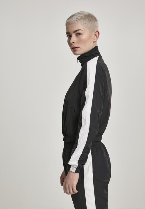 Actual product image Urban Classics Ladies Short Striped Crinkle Track Jacket (XL)