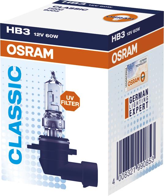 Produktbild OSRAM Halogenlampe 9005 HB3, 12 V, 60 W, P20D (HB3)