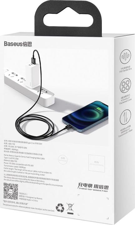 Produktbild Baseus Superior Series Cable USB to iP 2.4A 2m (black) (2 m, USB 2.0)