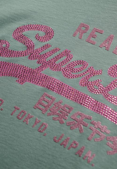 Actual product image Superdry Vl Rhinestone Slim Tee (14)