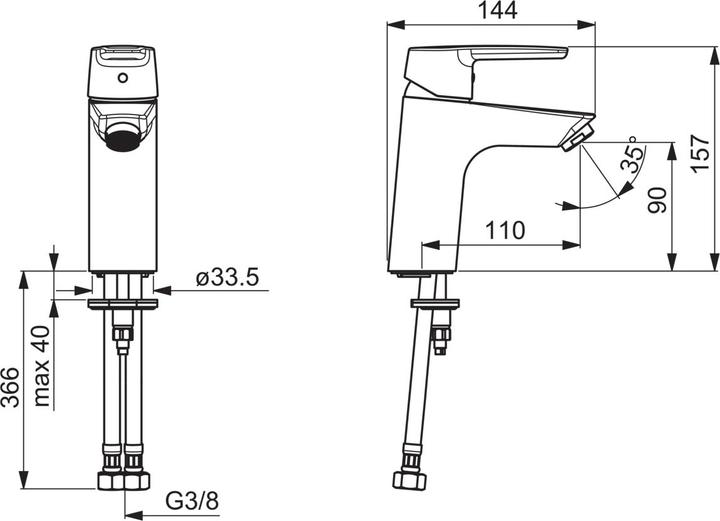 Produktbild Oras WASHBASIN FAUCET XL 3911F SAGA