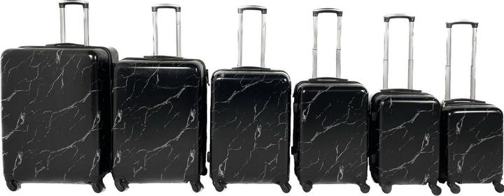 Trolleymax Trolleymaxx Reisekoffer Marmor Schwarz Matt (L (90 - 115l))