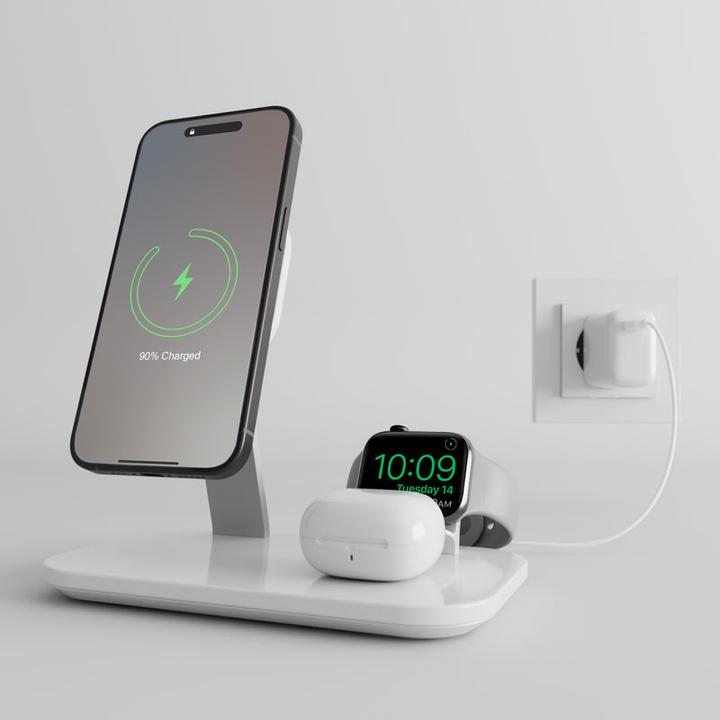 Actual product image SBS Puro Magnetic Wireless Induction Charging Station 3in1 Wireless Charging + M (20 W)