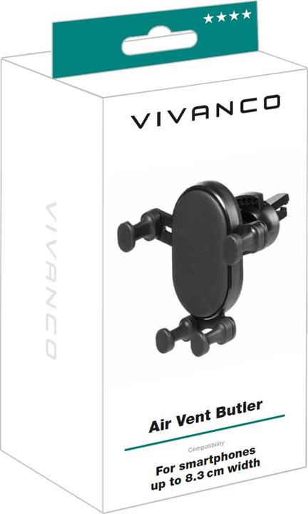Actual product image Vivanco Car Phone Mounts to Butler Air Vent (61631)