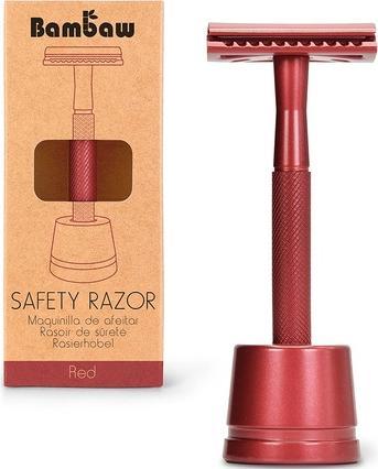 Immagine prodotto Bam Baw Rasoio di sicurezza con supporto rosso