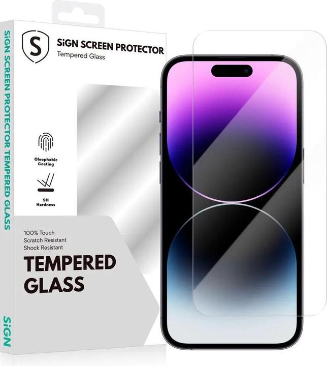 Produktbild SIGN Screen Protector in Tempered Glass for iPhone 15 (1 Stück, Apple iPhone 15)
