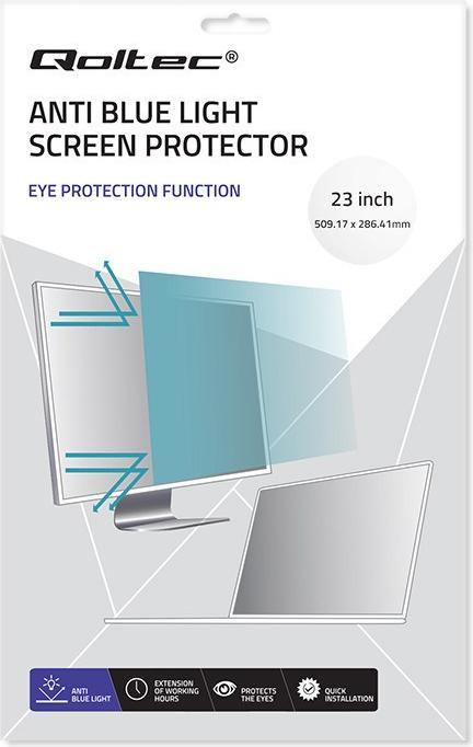 Produktbild Qoltec Filtr światła niebieskiego 23 | 16:9 | Ochrona wzroku | Anti Glare | Matowy | na monitor (23", 16 : 9)