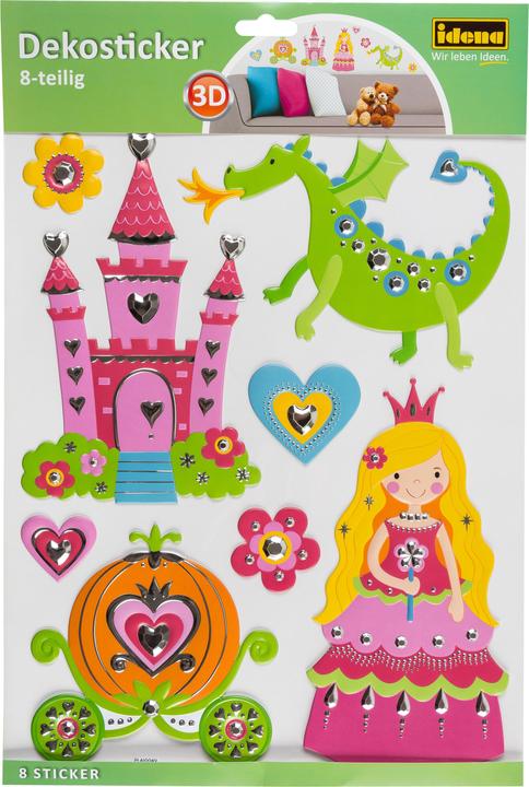 Produktbild Idena Dekosticker Prinzessin, 8-tlg.
