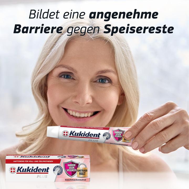 Immagine prodotto Kukident Plus Barriere gegen Speisereste Geschmacksneutral 40G Haftcreme