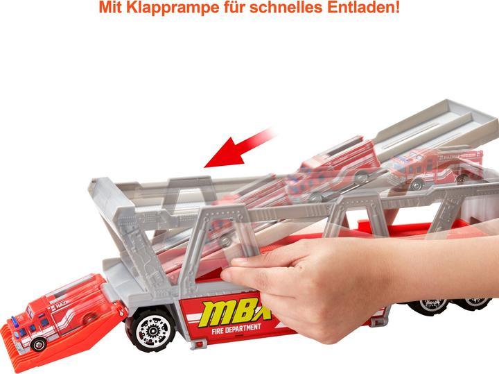 Actual product image Matchbox FIRE RESCUE HAULER Playset