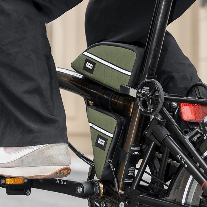 Actual product image Rockbros Triangle Bike Frame Bag 0.3l - Green (Frame bag)