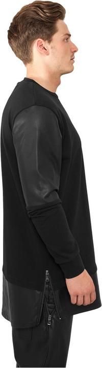 Image du produit Urban Classics Long Zipped Synthetic Leather Crewneck (M)