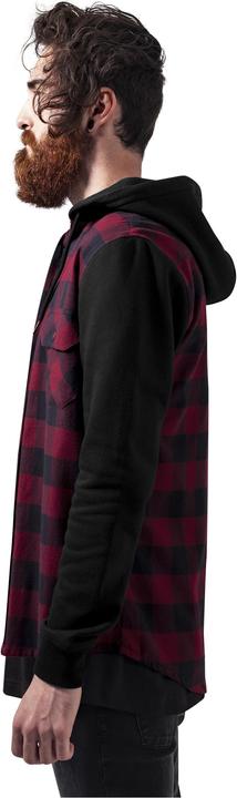 Immagine prodotto Urban Classics Camicia con cappuccio a quadri con maniche in felpa Flanell (XL)