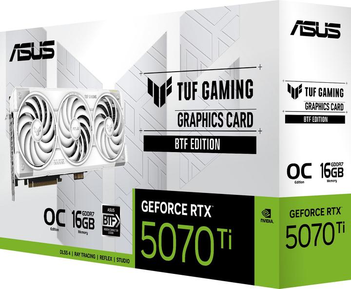 Actual product image ASUS TUF Gaming GeForce RTX 5070 Ti BTF White OC Edition (16 GB)