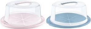 Produktbild keeeper Tortenhaube "ricardo", rund, nordic-blue Tortencontainer, verschliessbarer Deckel, ergonomischer