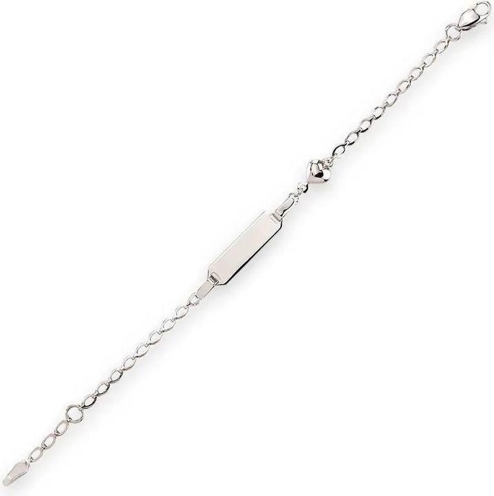 JGZ ID-Bracelet Herz mit Gravur (14 cm, 9 Karat Gelbgold 375)