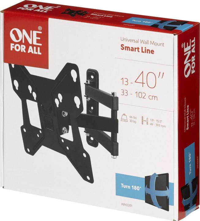 Actual product image One for All Smart WM2251 (Wall, 43", 30 kg)