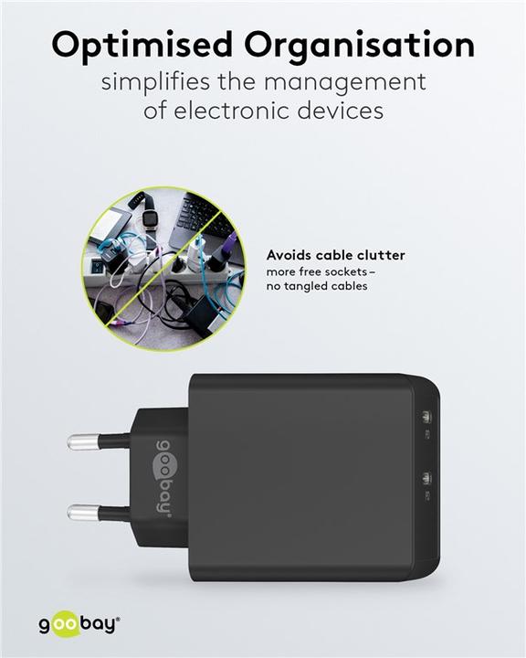 Immagine prodotto Goobay Doppio Caricabatterie Rapido USB C (36 W)