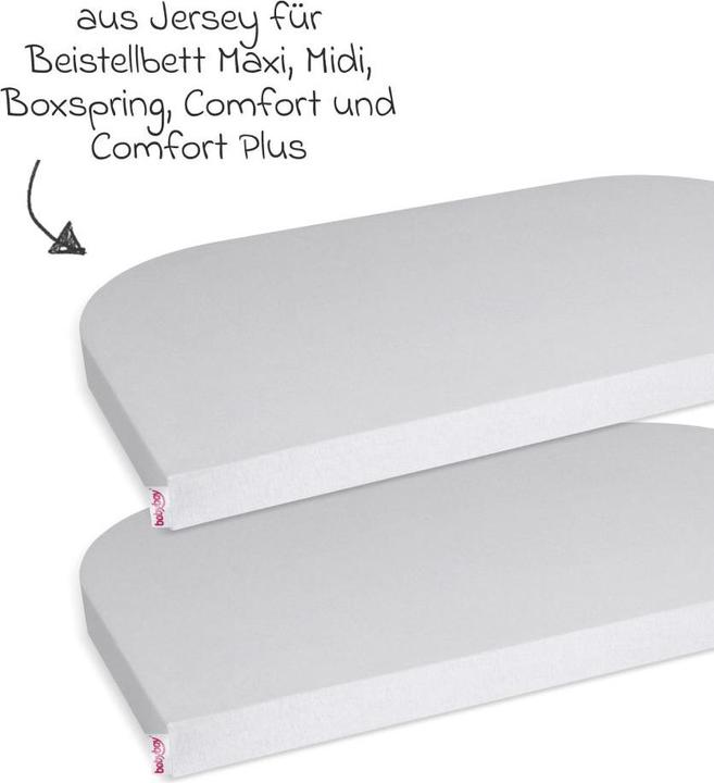 Produktbild Babybay Spannbettlaken Spannbetttuch 2er Pack Deluxe aus Jersey für (89 x 50 cm)