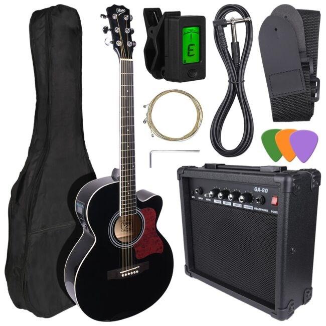 Actual product image No Name V-TONE EAG SET BK Electro-acoustic guitar. + amplifier (Electric guitar)