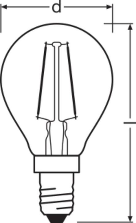 Produktbild Osram Vintage 1906 Led Classic P (E14, 2.50 W, 220 lm, 1 x, F)