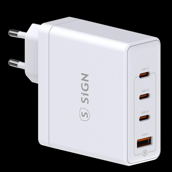 Actual product image SIGN Fast Wall Charger 140W 3x USB-C / 1x USB-A - White (140 W)