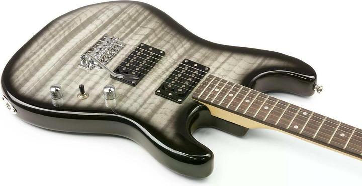 Actual product image Max Electric Guitar GigKit Quilted Style Black (Electric guitar, Wood)