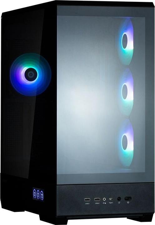 Zalman GHE P50 DS ATX Geh??use Tempered Glass Panoramic View - Schwarz (Mini-ITX, ATX)