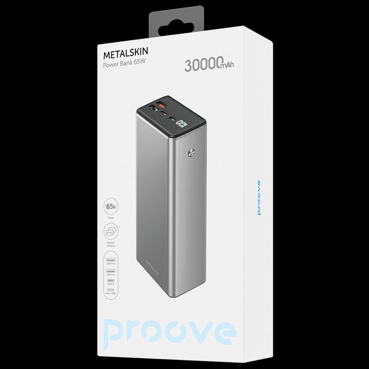 Actual product image Proove power bank MetalSkin 65W 30000mAh gray (30000 mAh, 65 W)