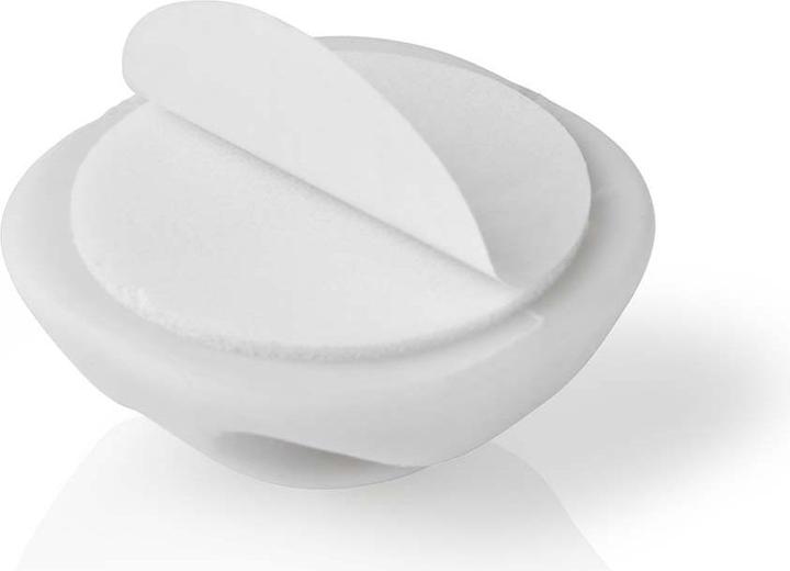 Produktbild Nedis Kabelmanagement Kabelclip Gesperrt 4 Stück max. Kabeldicke: 5 mm Silikon 35 mm Weiss