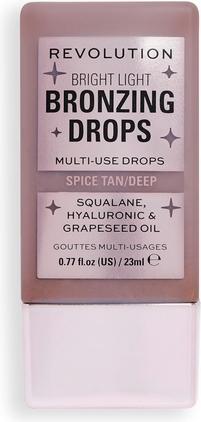 Actual product image Makeup Revolution Bright Light Bronzing Drops with Hyaluronic Acid Sun-Kissed Finish Deep Bronze Spi (Deep Bronze Spice, 45 g)