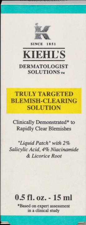 Etichetta energetica Kiehl's Soluzione schiarente per l'acne 15 ml (Panni pulizia, 15 ml)