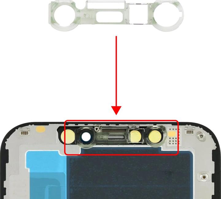 Actual product image Clappio Holder for sensor and front camera (iPhone XS)