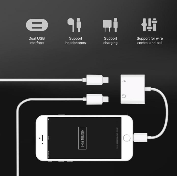 Immagine prodotto PowerGuard Doppio adattatore audio e di ricarica Lightning Splitter (Lightning, Lightning)